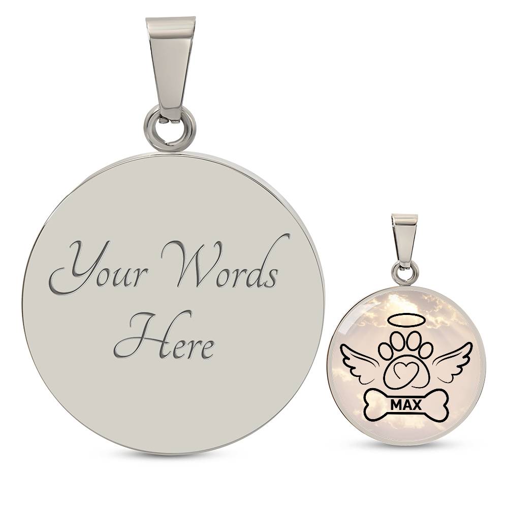 Personalized Dog Memorial Necklace, dog remembrance gift,