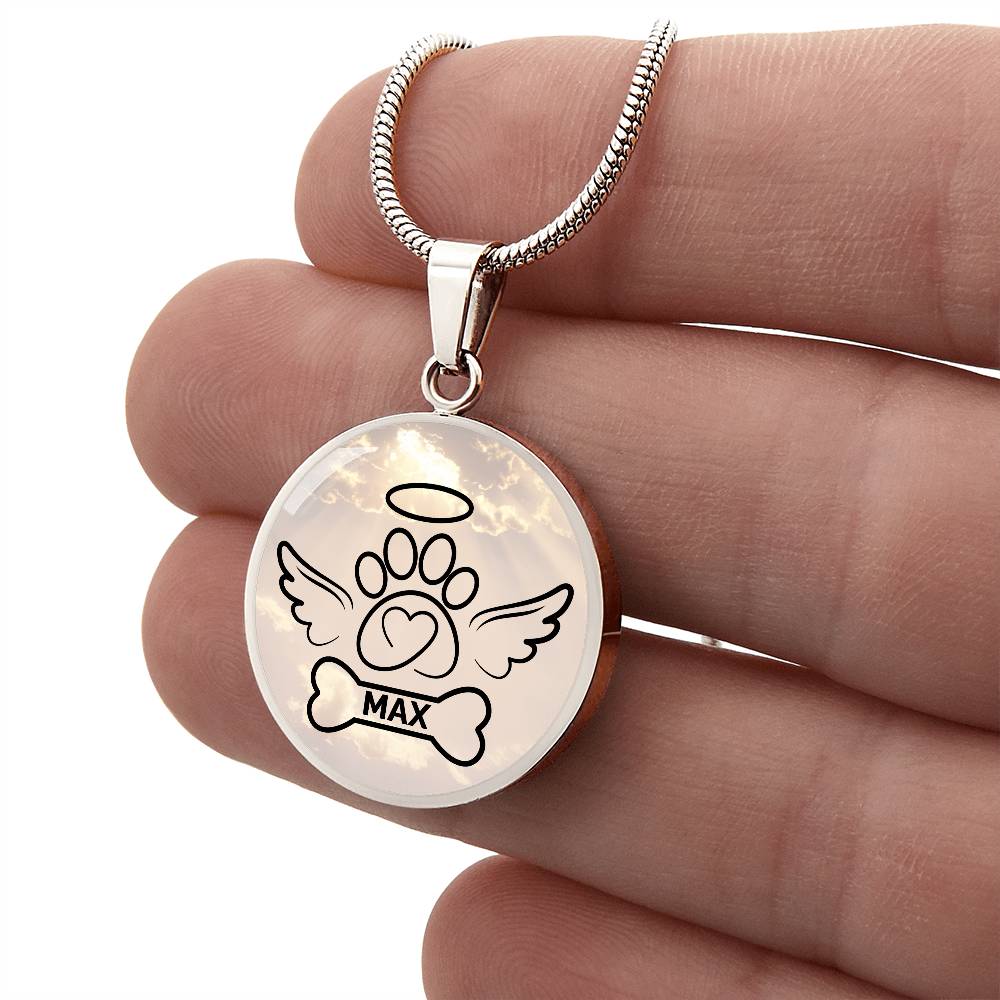 Personalized Dog Memorial Necklace, dog remembrance gift,
