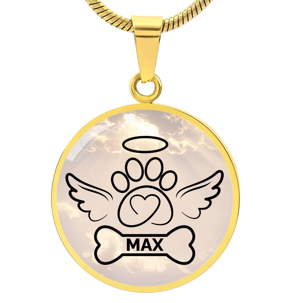 Personalized Dog Memorial Necklace, dog remembrance gift,