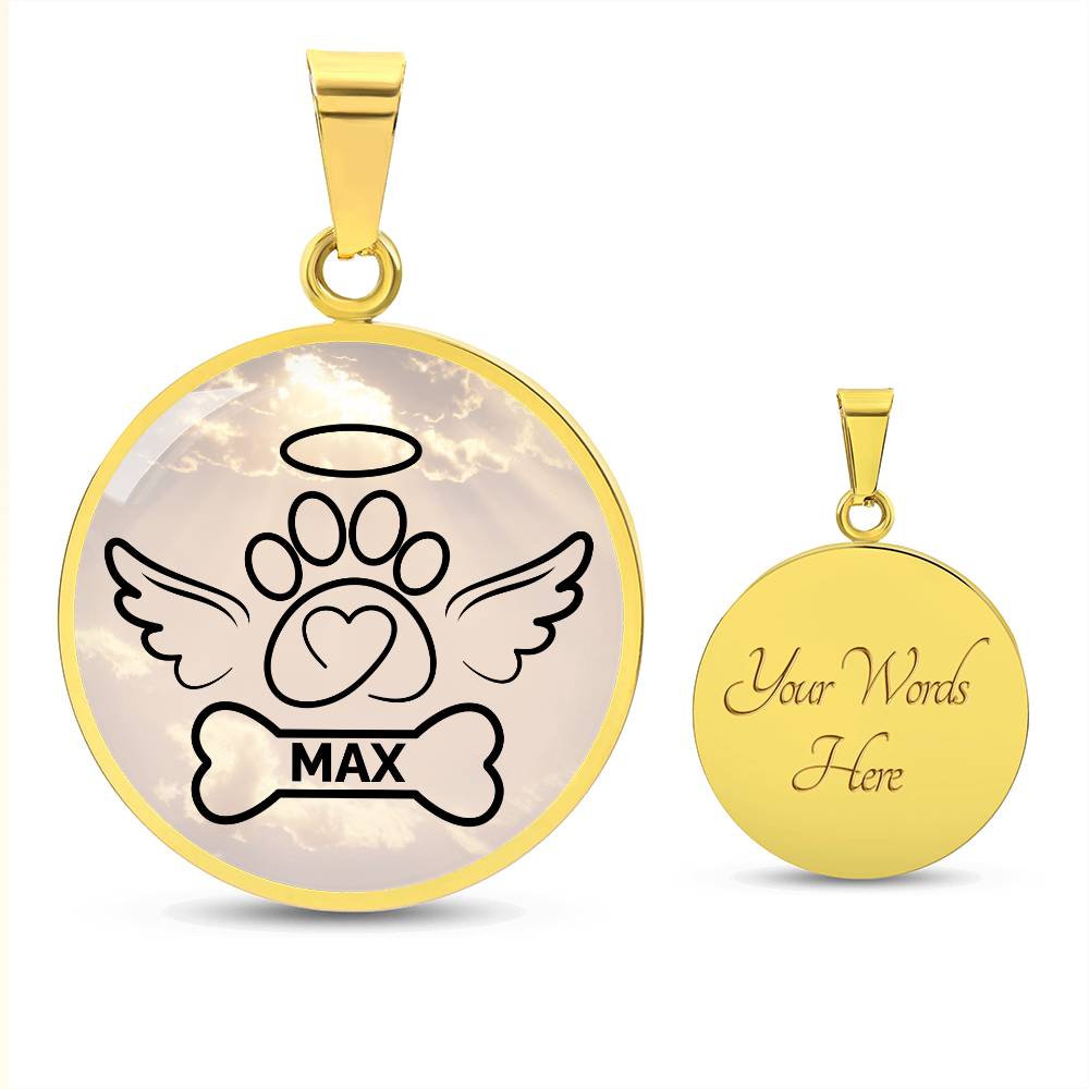 Personalized Dog Memorial Necklace, dog remembrance gift,