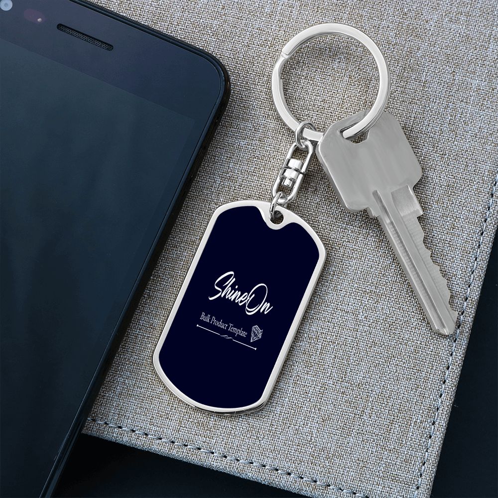 Dog tag with swivel keychain (new)