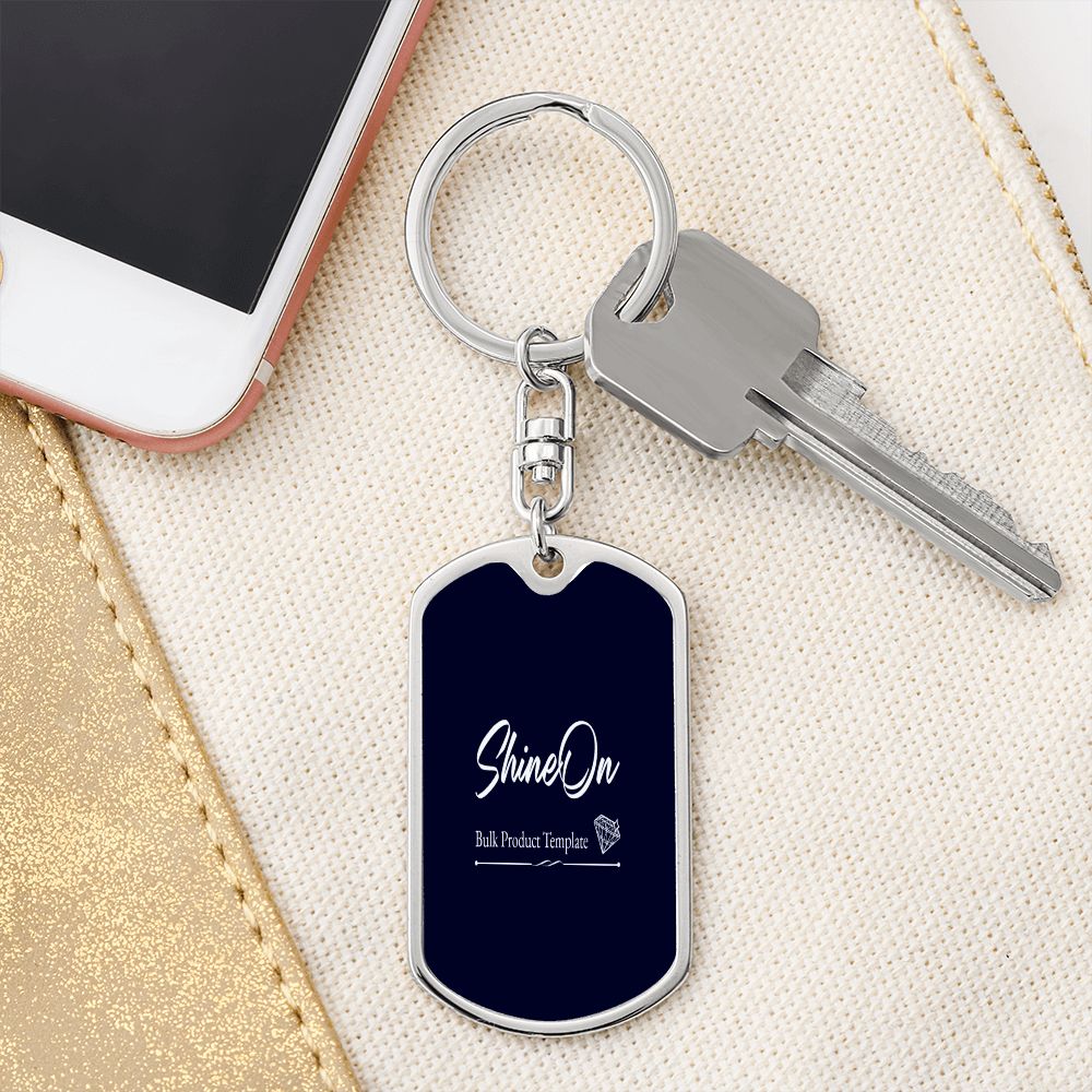 Dog tag with swivel keychain (new)