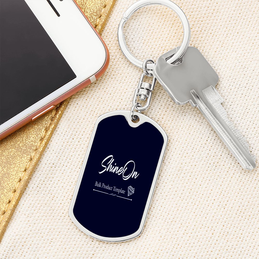 Dog tag with swivel keychain (new)