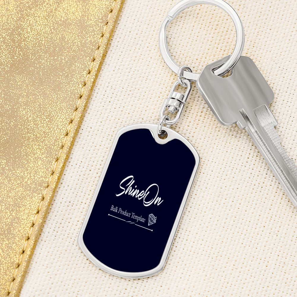 Dog tag with swivel keychain (new)