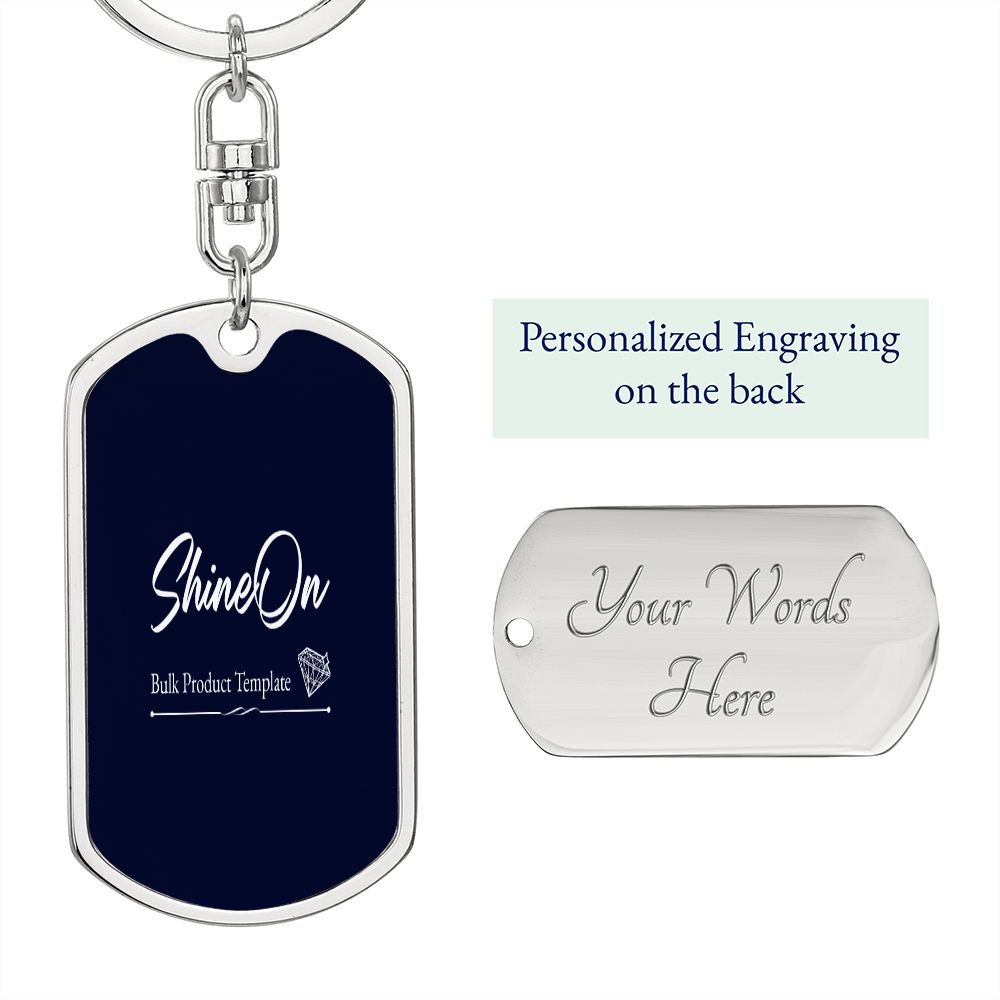 Dog tag with swivel keychain (new)