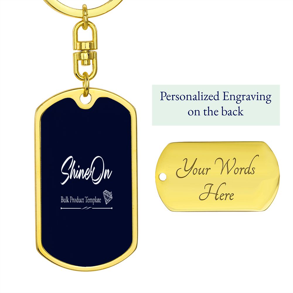 Dog tag with swivel keychain (new)