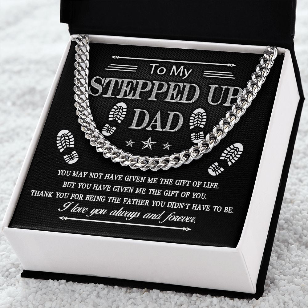 To My Stepped Up Dad Cuban Link