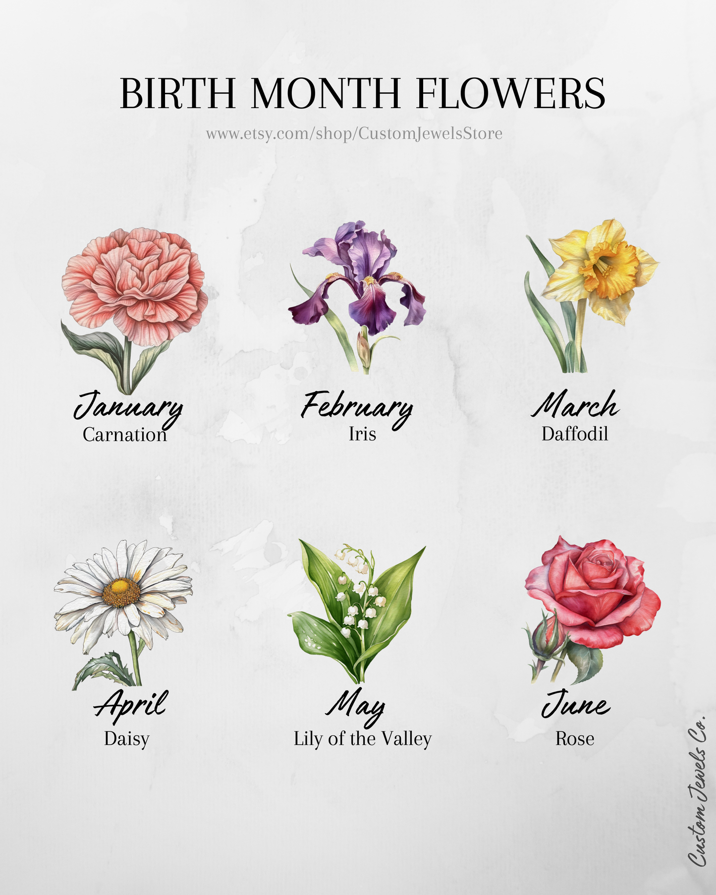 Birth Month Flower Necklace