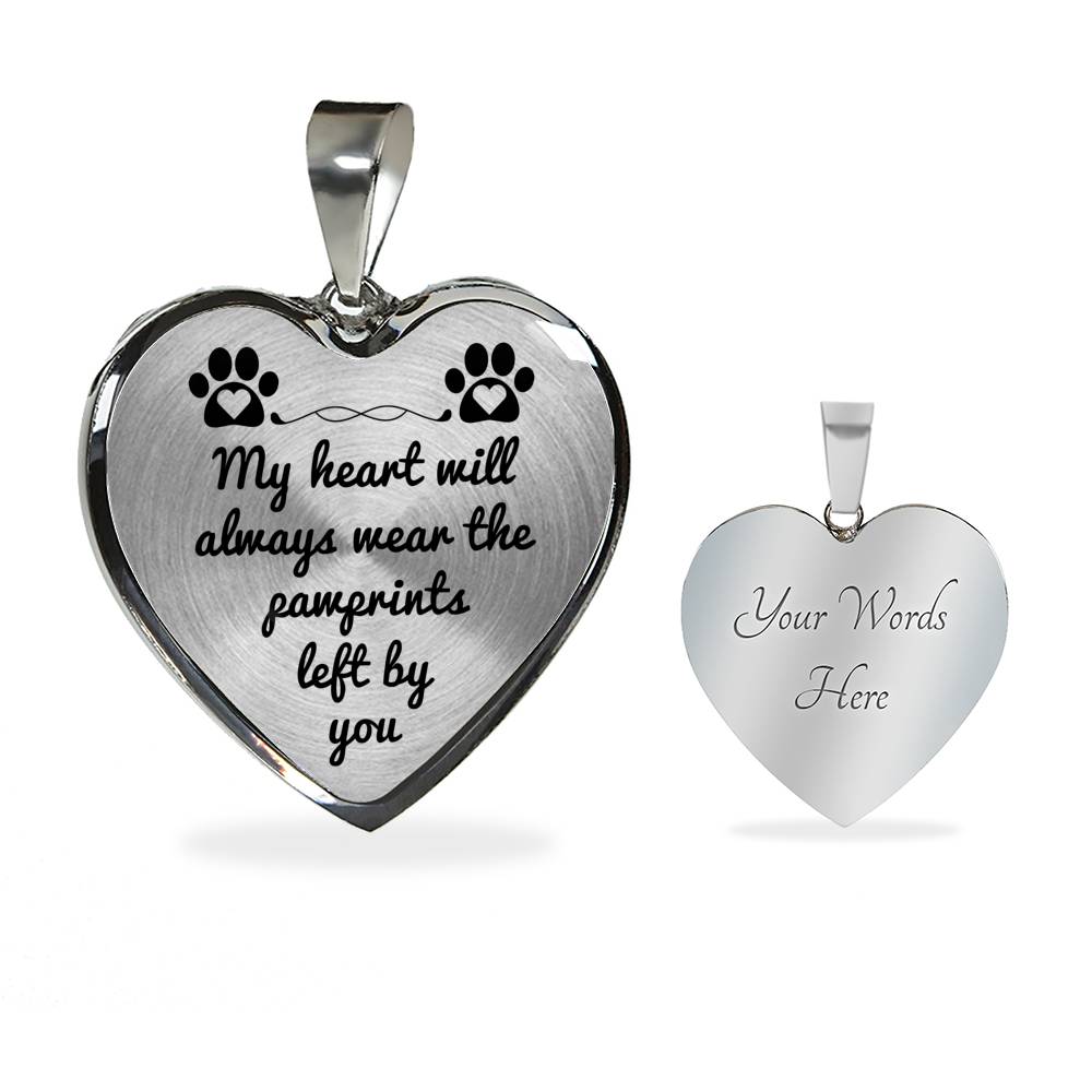 Pawprints pet memorial Necklace