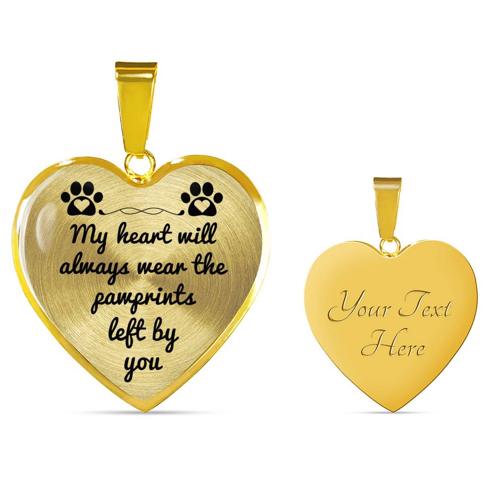 Pawprints pet memorial Necklace