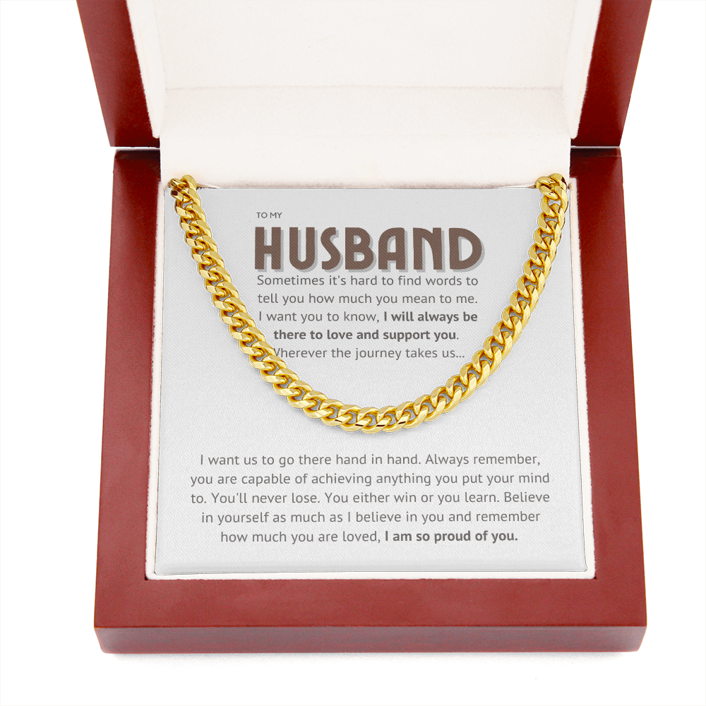 To my husband - proud of you II, brown