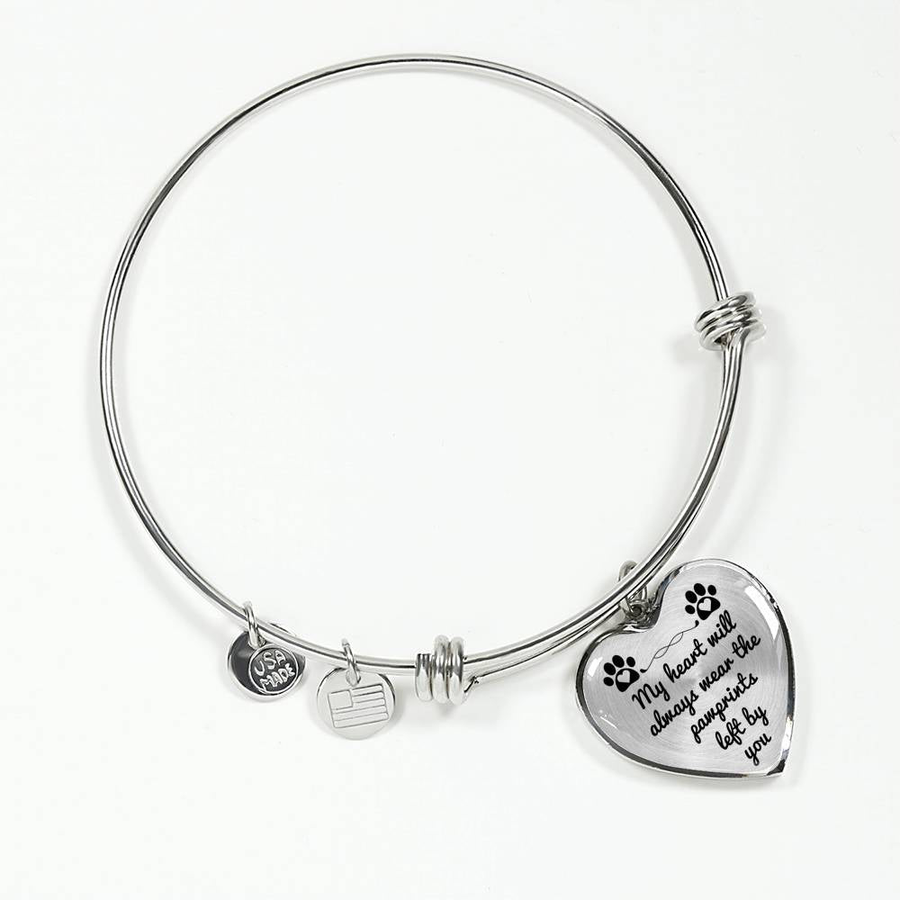 Pawprints pet memorial Bangle