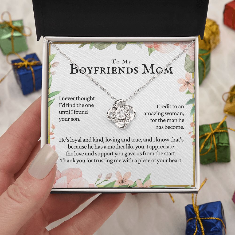 Boyfriends Mom, i never thought, deep floral frame