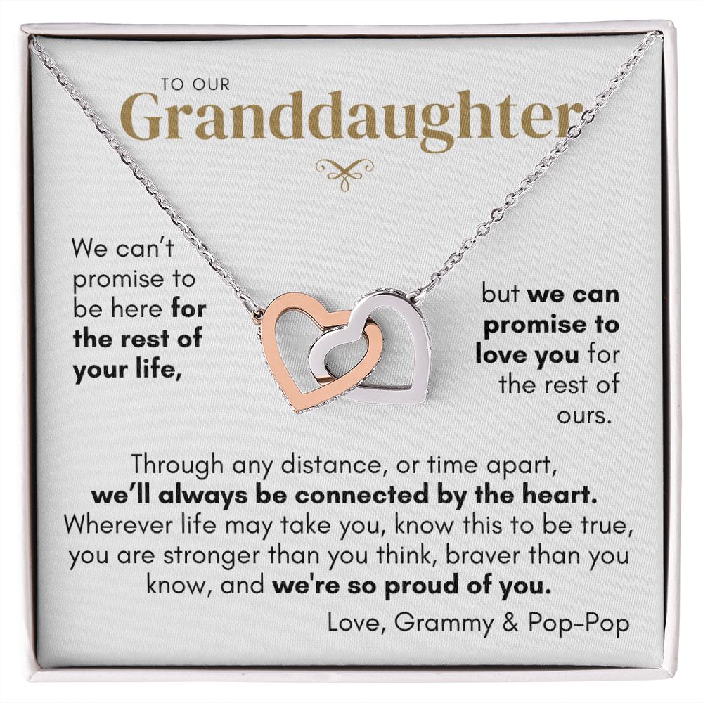 To Granddaughter from us, Connected by Heart 2