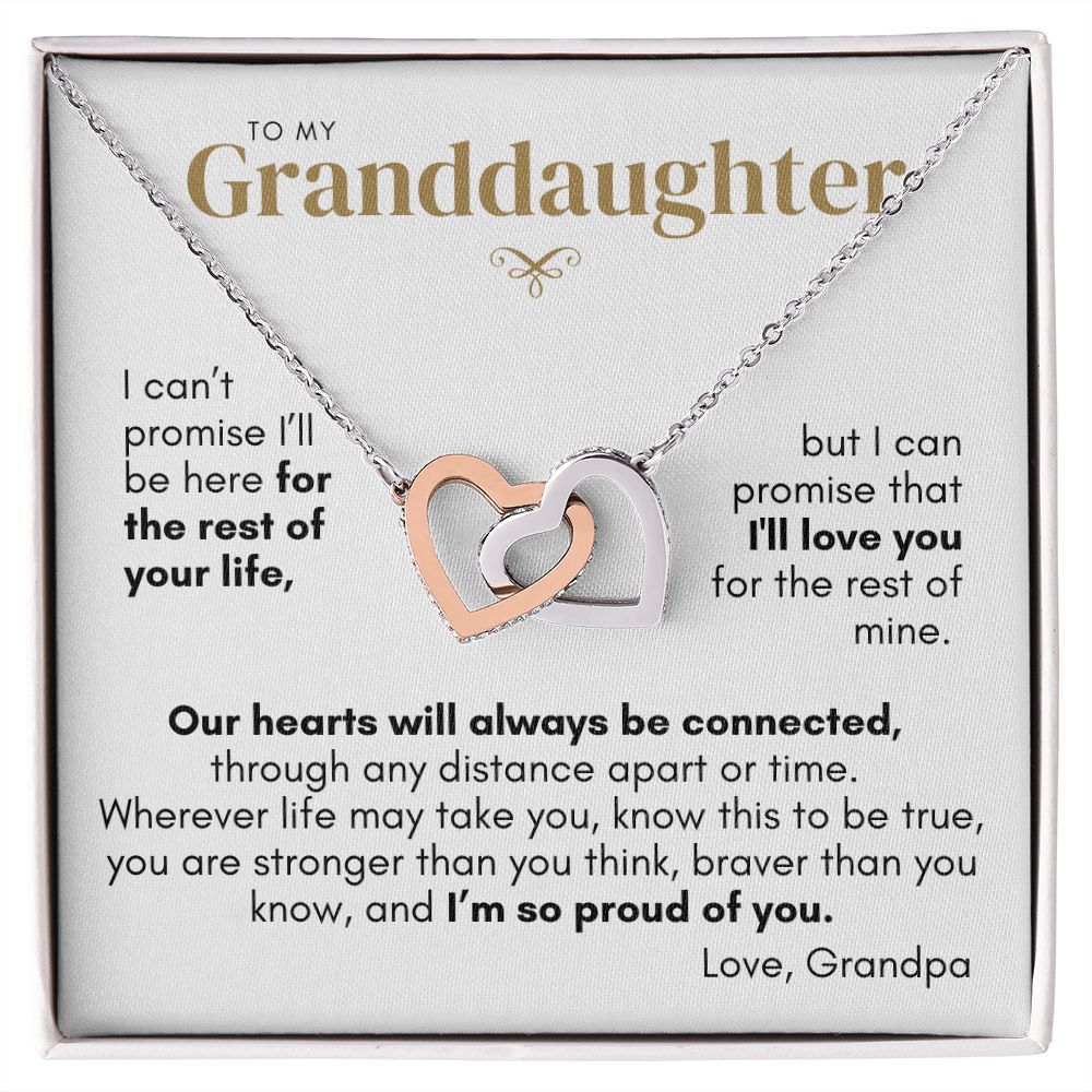 To Granddaughter from Grandpa, Connected by Heart