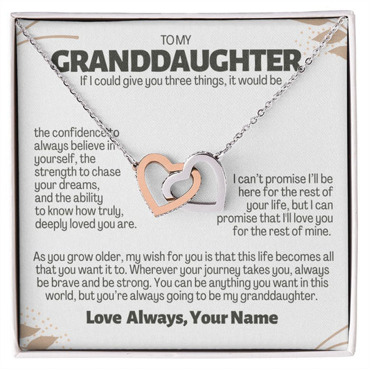 To My Granddaughter, 3 Things, Personalize with name