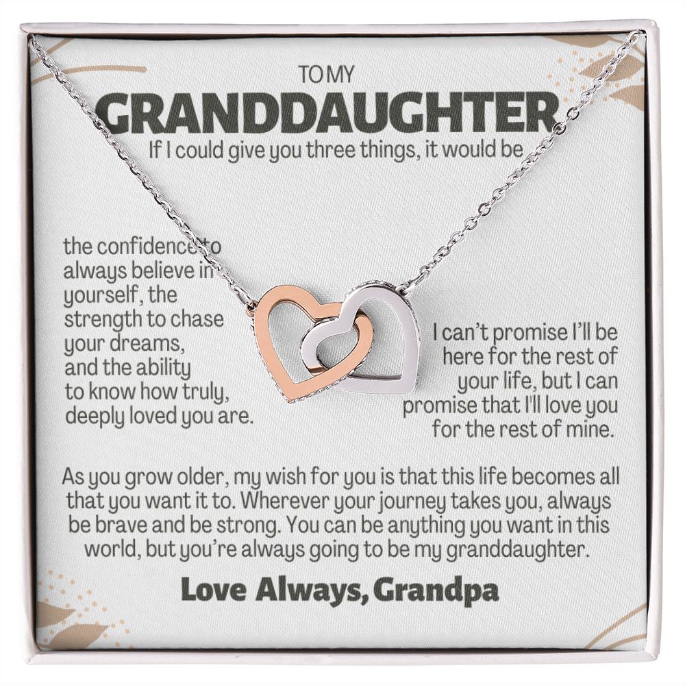 To Granddaughter from Grandpa, Three Things