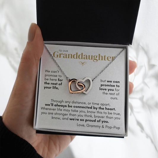 To Granddaughter from us, Connected by Heart 2