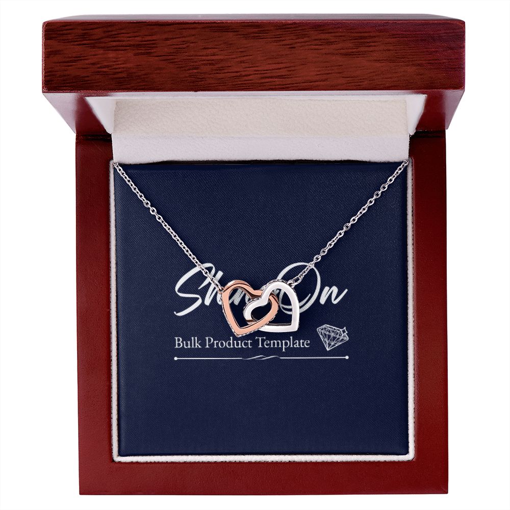 Interlocking Hearts Necklace - To Granddaughter batch