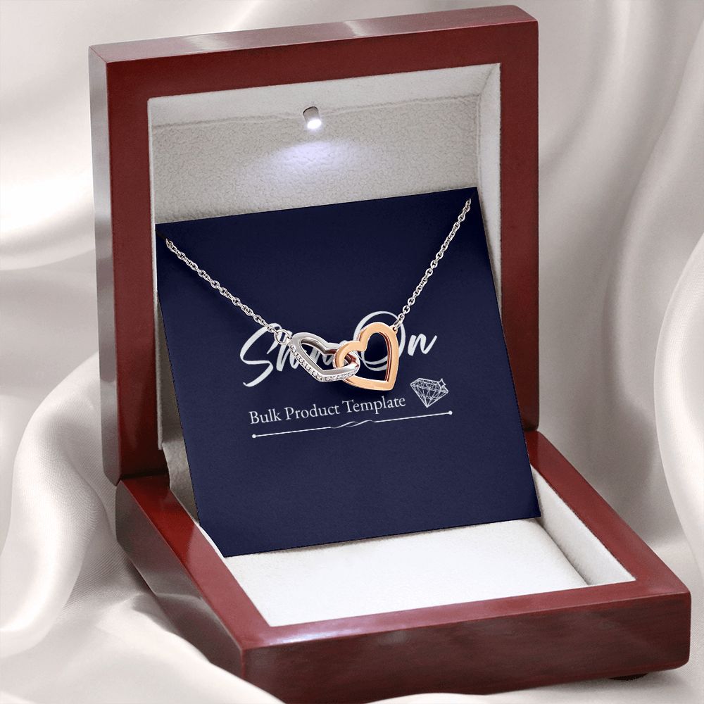 Interlocking Hearts Necklace - To Granddaughter batch