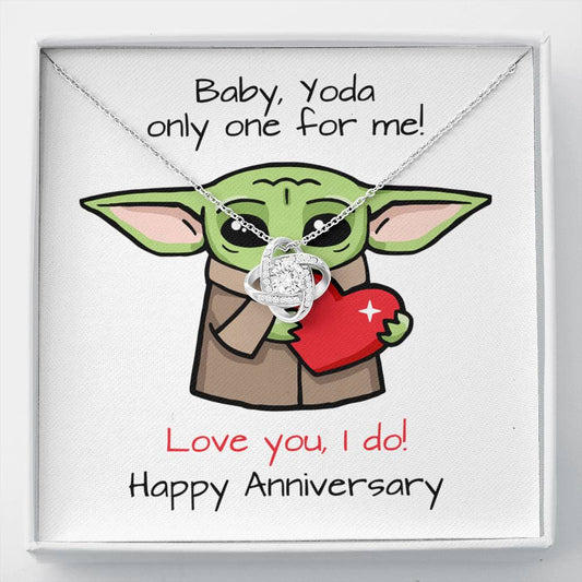 Baby Yoda Anniversary Card - Great 1st anniversary gift for star wars lovers, mandalorian wife, girlfriend boyfriend