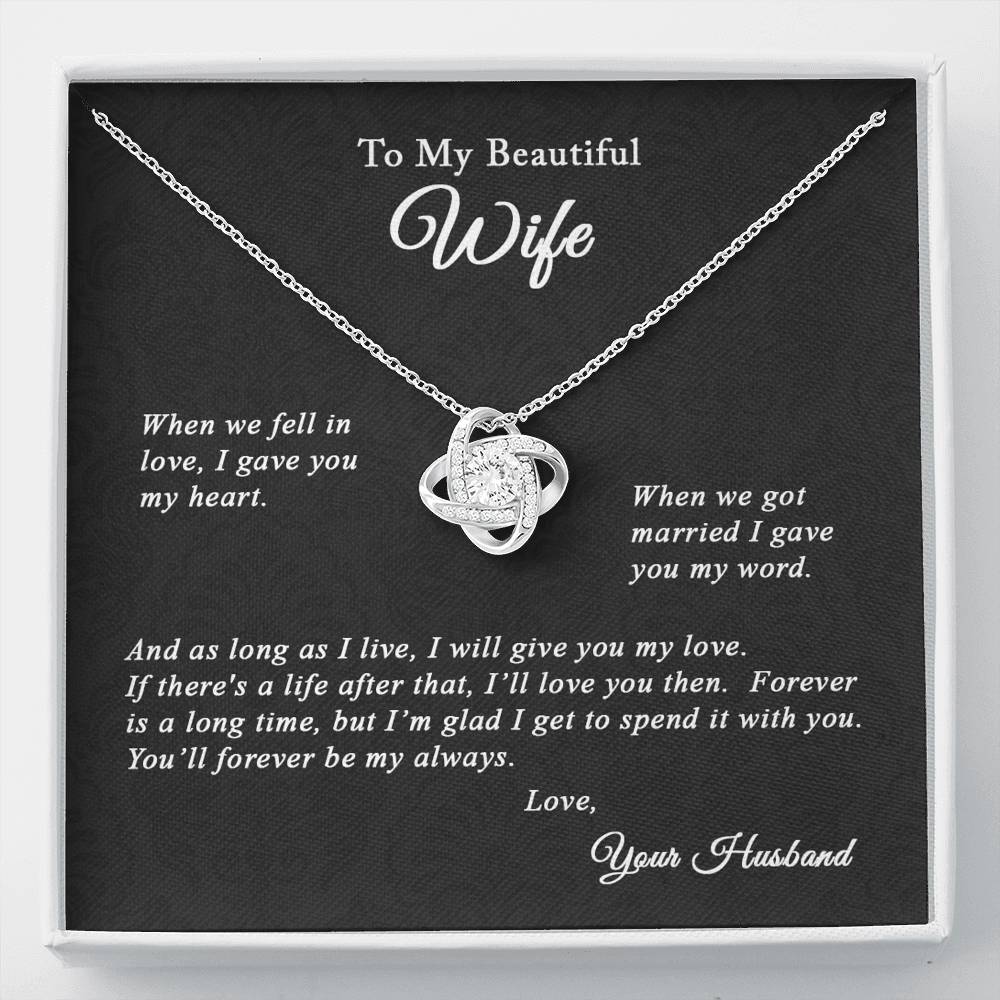 Gift for her, Anniversary gift for my wife, forever be my always, thoughtful gift from husband