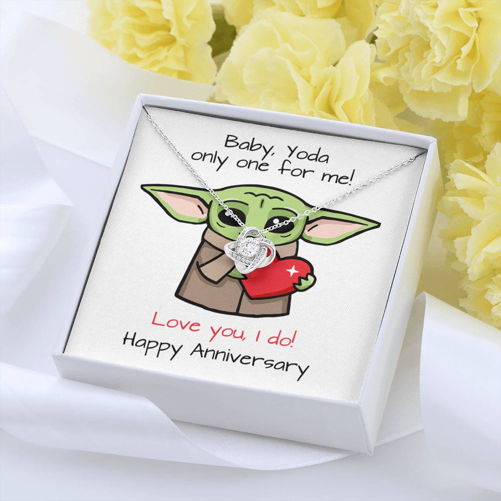 Baby Yoda Anniversary Card - Great 1st anniversary gift for star wars lovers, mandalorian wife, girlfriend boyfriend