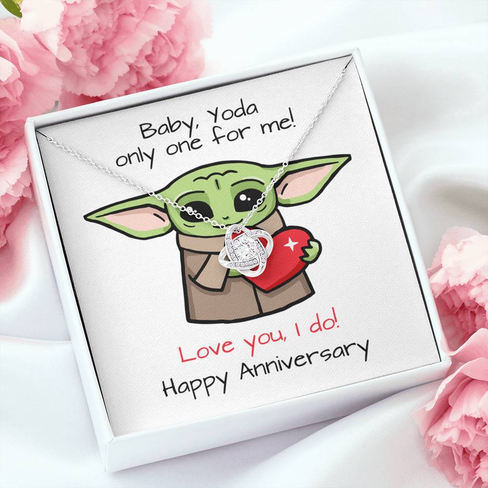 Baby Yoda Anniversary Card - Great 1st anniversary gift for star wars lovers, mandalorian wife, girlfriend boyfriend
