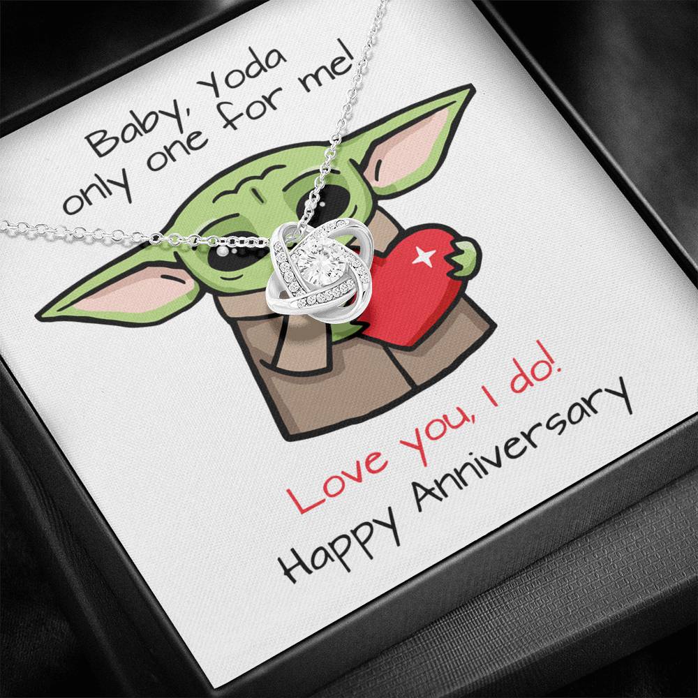 Baby Yoda Anniversary Card - Great 1st anniversary gift for star wars lovers, mandalorian wife, girlfriend boyfriend