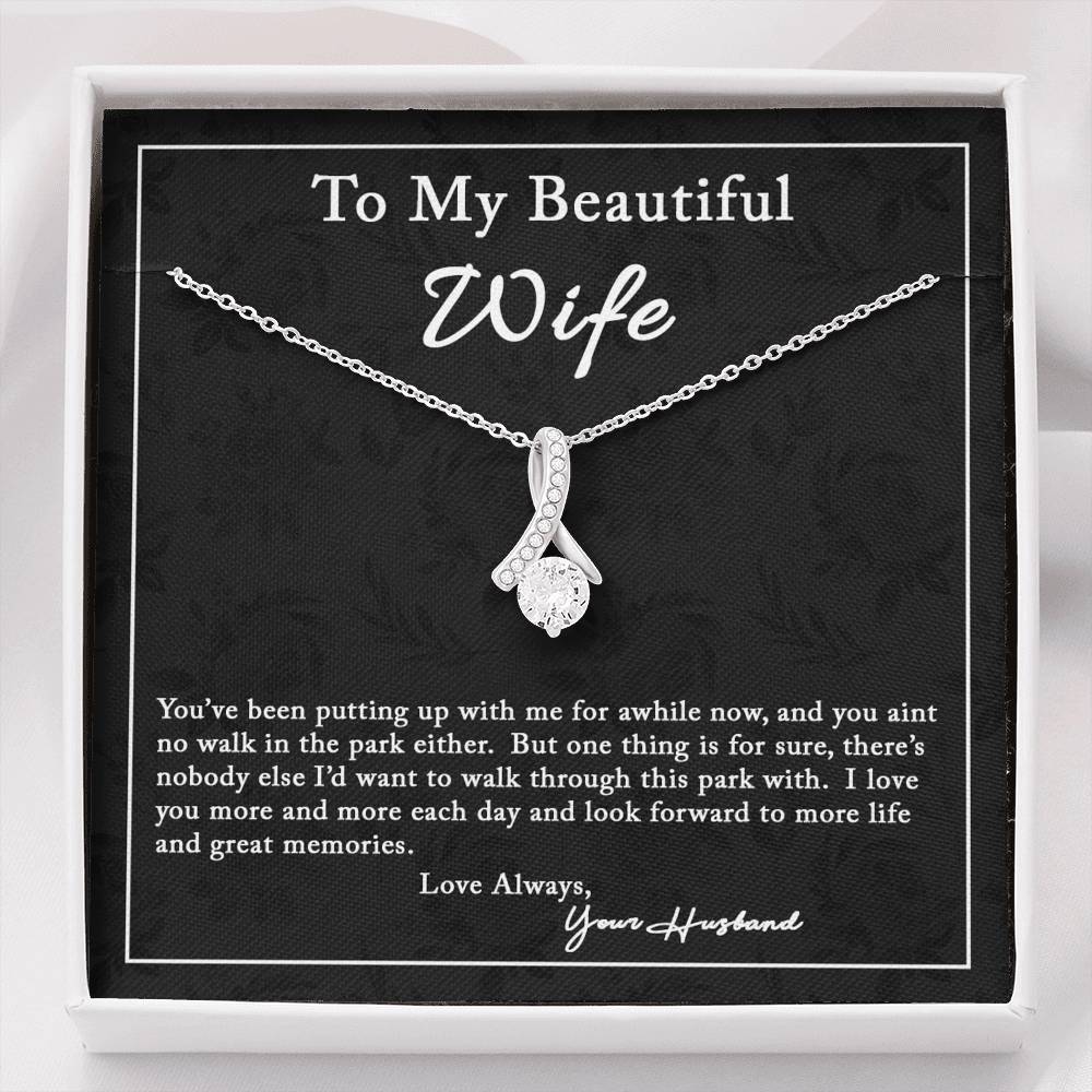 To my wife, Funny, rude, Anniversary gift for wife from Husband Humor card, watercolor rose with black text