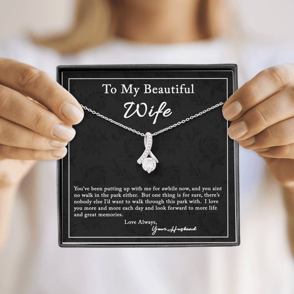 To my wife, Funny, rude, Anniversary gift for wife from Husband Humor card, watercolor rose with black text