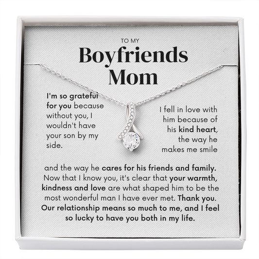 To my Boyfriends mom, Your son by my side