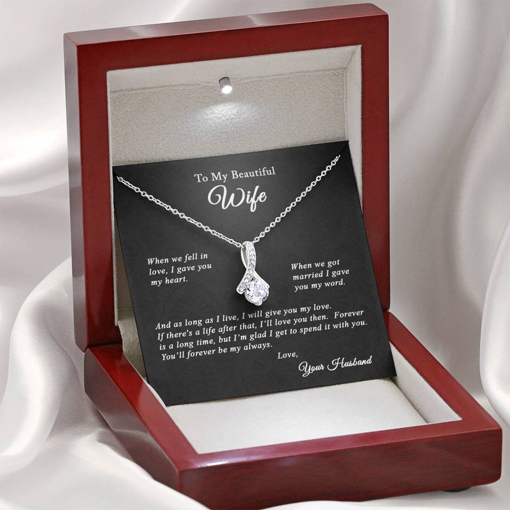 Gift for her, Anniversary gift for my wife, forever be my always, thoughtful gift from husband, Alluring beauty
