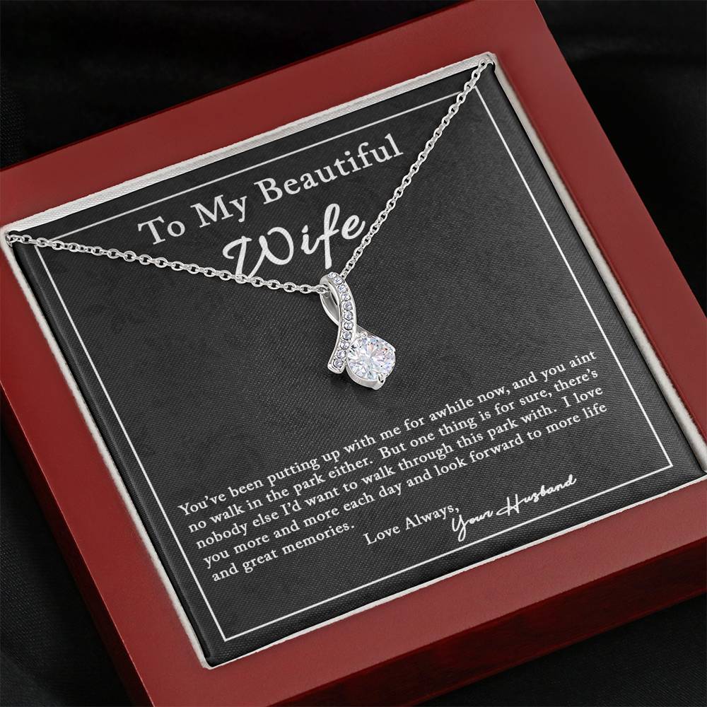 To my wife, Funny, rude, Anniversary gift for wife from Husband Humor card, watercolor rose with black text