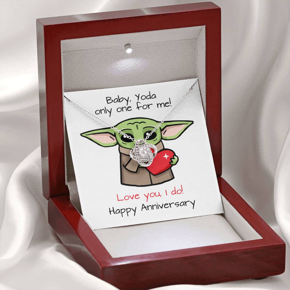 Baby Yoda Anniversary Card - Great 1st anniversary gift for star wars lovers, mandalorian wife, girlfriend boyfriend