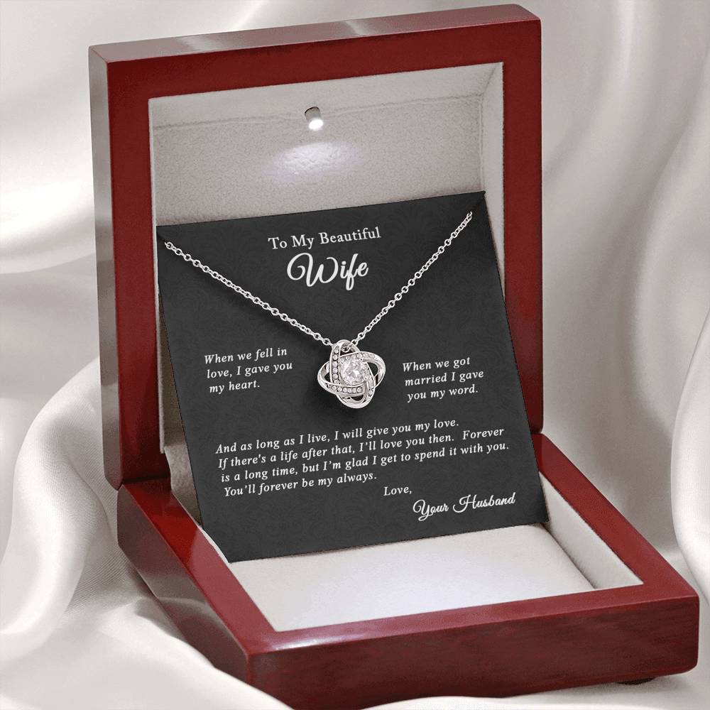 Gift for her, Anniversary gift for my wife, forever be my always, thoughtful gift from husband