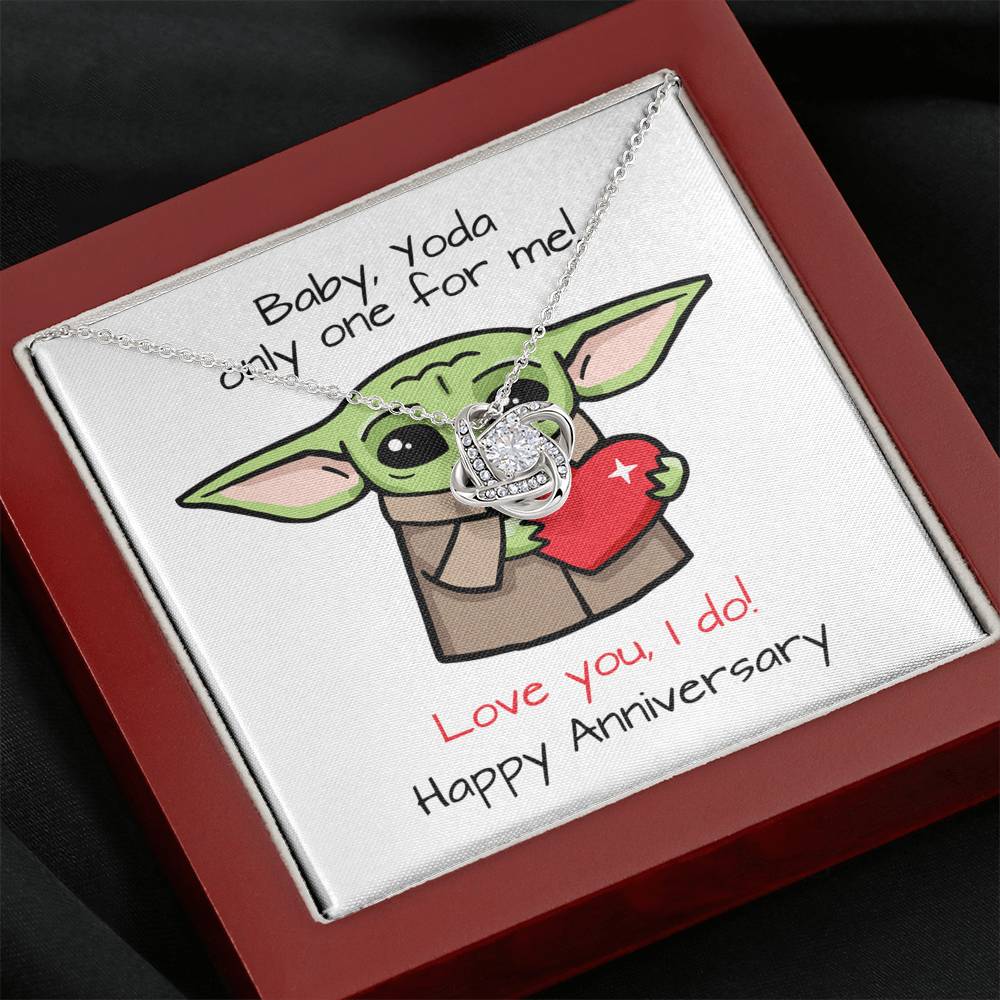 Baby Yoda Anniversary Card - Great 1st anniversary gift for star wars lovers, mandalorian wife, girlfriend boyfriend