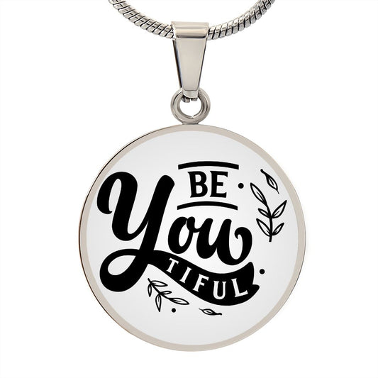 BeYoutiful Circle Graphic Necklace