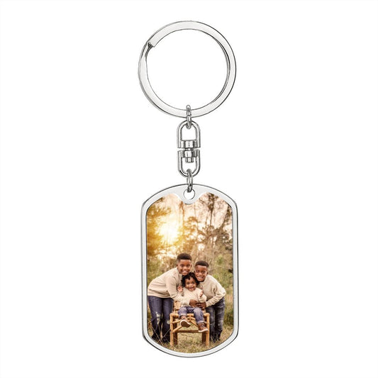 Brothers photo 1 Dog tag with swivel keychain