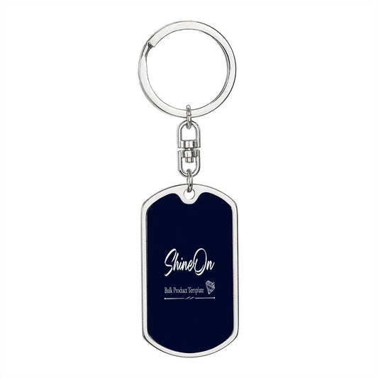 Dog tag with swivel keychain (new)