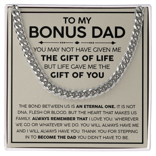 To my Bonus Dad Cuban Link temp