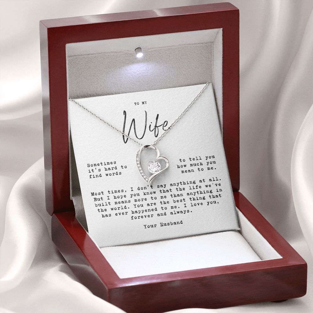 to my wife - Hard to find words, the life we built
