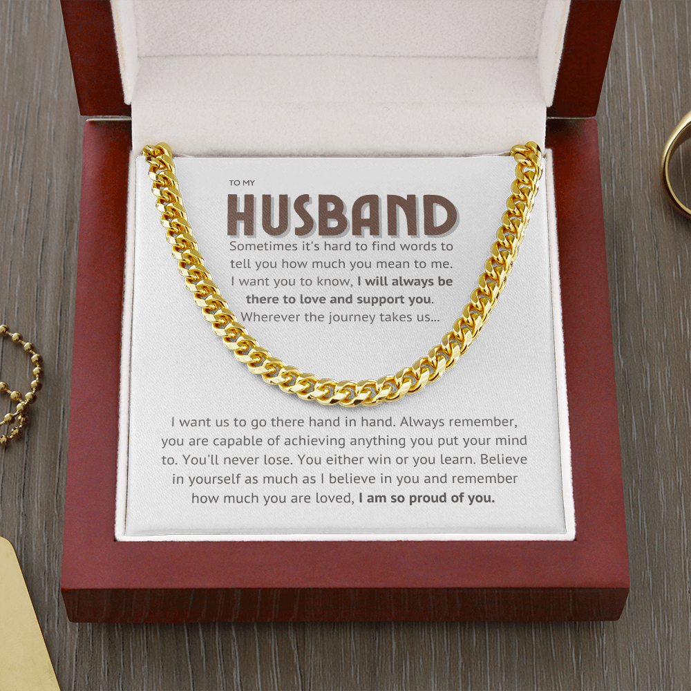 To my husband - proud of you II, brown