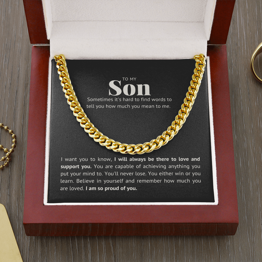 Hard to find the words, For Son
