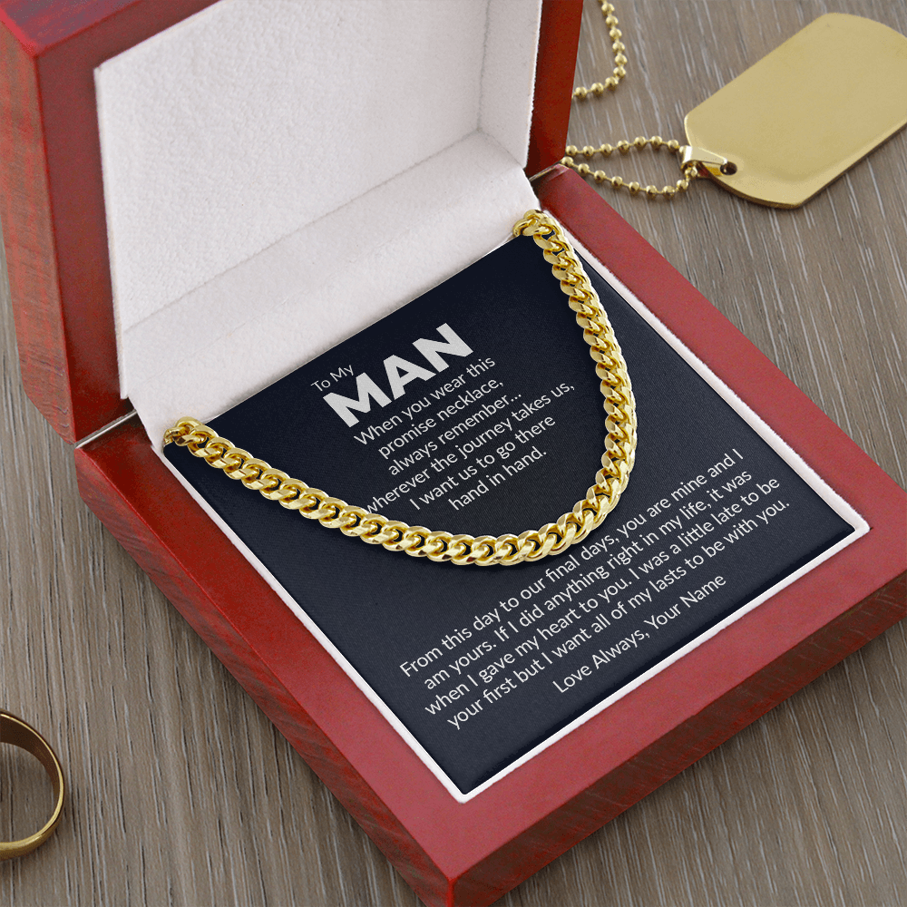 Personalized to my man, promise necklace