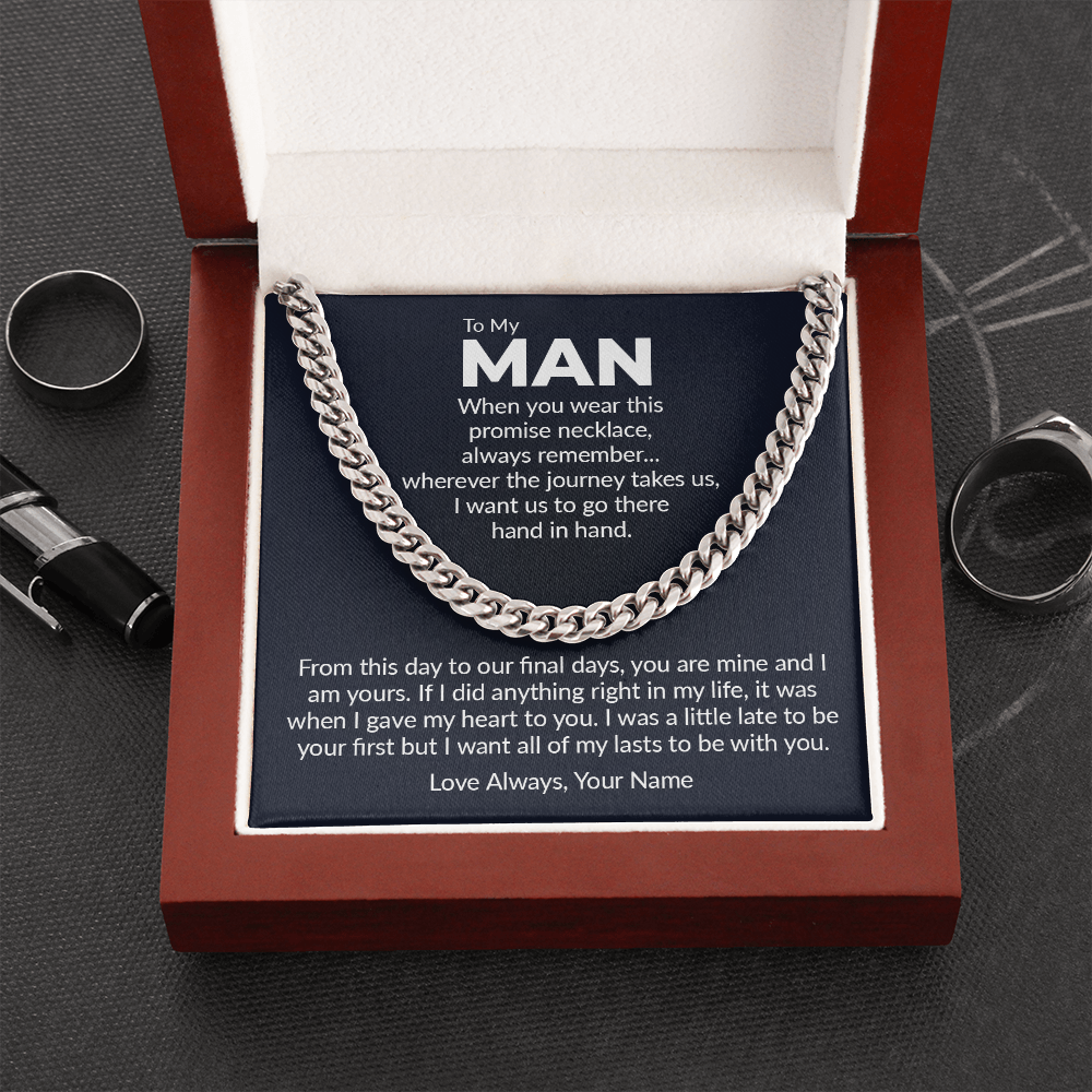 Personalized to my man, promise necklace