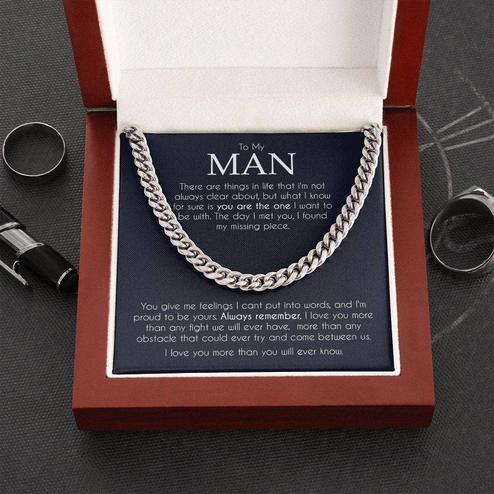 To my man, you are the one