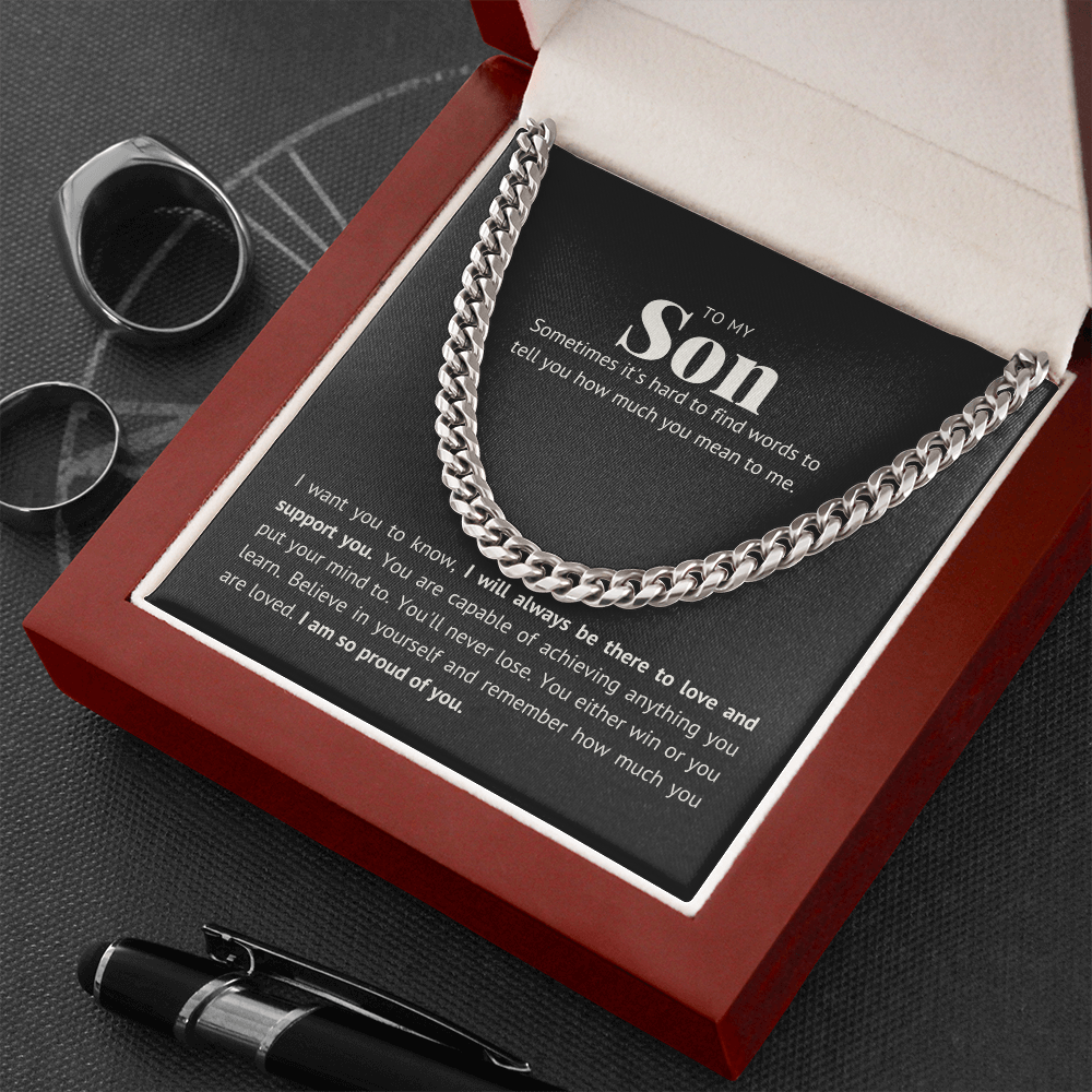 Hard to find the words, For Son