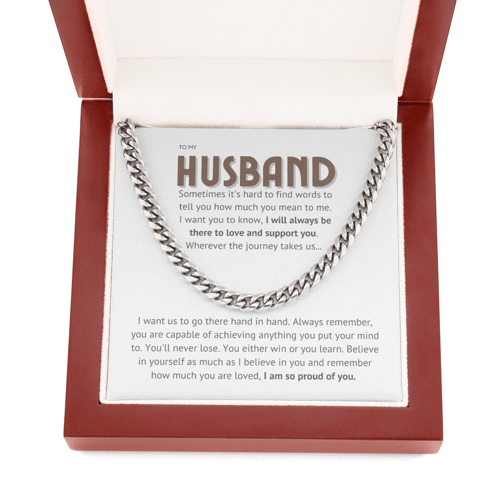 To my husband - proud of you II, brown