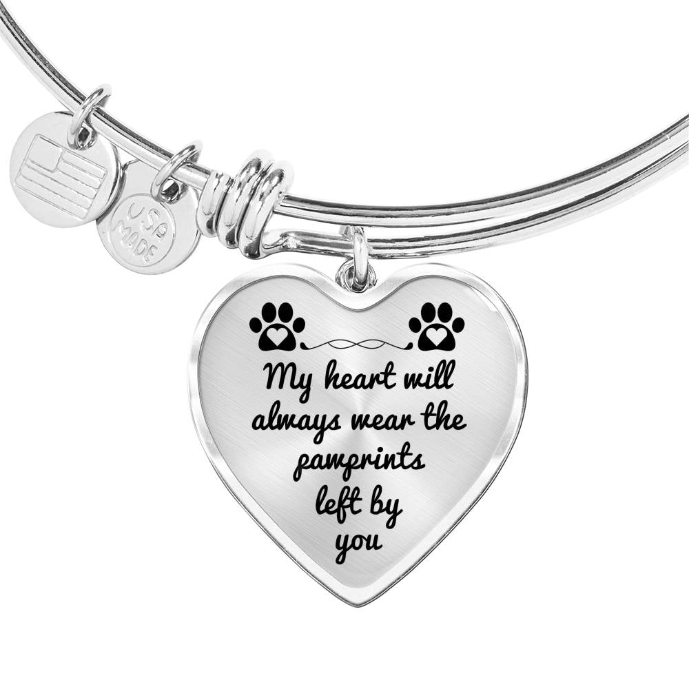 Pawprints pet memorial Bangle